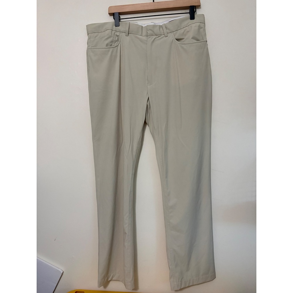 RLX Ralph Lauren Mens Golf Pants Khaki Tan Technical Stretch 36x30 Straight Leg